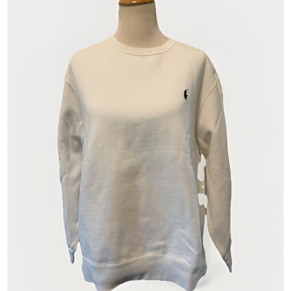 Polo by Ralph Lauren Cream Crewneck Sweatshirt with Navy Pony